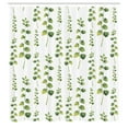 thumbnail image 3 of Ambesonne Eucalyptus Shower Curtain, Minimal Modern Botanical, 69"Wx84"L, Apple Green White, 3 of 3