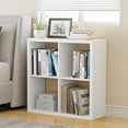 thumbnail image 4 of Anhdah 4 Cube Storage Organizer Bookshelf, White Wooden Bookcase Storage Shelf, Sturdy 4-Cube Organizer for Living Room, Bedroom, Home Office, Easy Assembly, 4 of 7