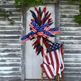 thumbnail image 6 of Patriotic Wreath for Front Door, 2024 Upgrade 4th of July Patriotic Wreath America Patriotic Flag Burlap Farmhouse Wreath Memorial Day Pride Garland for Front Door Summer Holiday Decor, 6 of 6