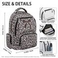 thumbnail image 4 of Pzuqiu Leopard Print Bow School Backpack for Girls 4 Piece 17 Inch Large Capacity Bookbag with Lunch Box Pencil Case Water Bottle Holder Lightweight Breathable Schoolbag for Middle School, 4 of 7