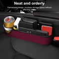 thumbnail image 5 of Grofry Seat Organizer，Car Seat Gap Filler Organizer Storage Box，with Cup Holder Large Capacity Multi-compartment Universal Car, 5 of 8