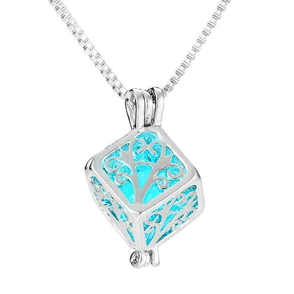 RKSTN Necklaces For Women Luminous Bead Pendant Hollow Tree Of Life Love Luminous Necklace Accessories Name Necklace Personalized Jewelry For Women