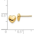 thumbnail image 3 of 14K Yellow Gold Heart Polished 3D Stud Post Earrings, 3 of 3