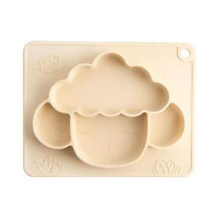 

CHOMOEN Baby Suction Bowl Divided Dinner Plate Infants Learning Feeding Dish Sheep Bowl