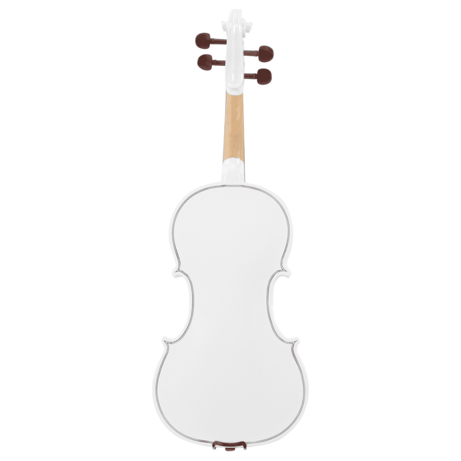Hassch 4/4 Acoustic Violin with Case, Bow and Rosin for Beginners, Fiddle Set with Strings, Turner, Wipe Cloth and Shoulder Rest, White