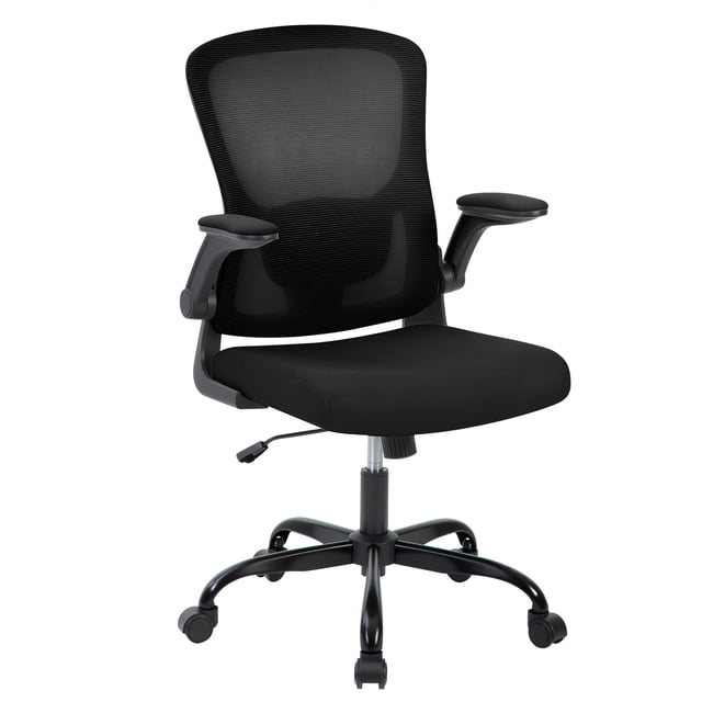 Office Computer Chair with Headrest, Mesh Home Office Chair with Adjustable Back Support & Armrest, High Back Ergonomic Rolling Work Chair for Study Bedroom, Office Chair, Conference Chair, Black