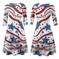 thumbnail image 6 of BOMYJESK Maxi Dresses for Women 250th Anniversary USA Flag Floral A-Line Dress 4th Of July Summer Dresses Vintage Independence Day Elegant Classy Party Apparel Light Blue 3XL, 6 of 7