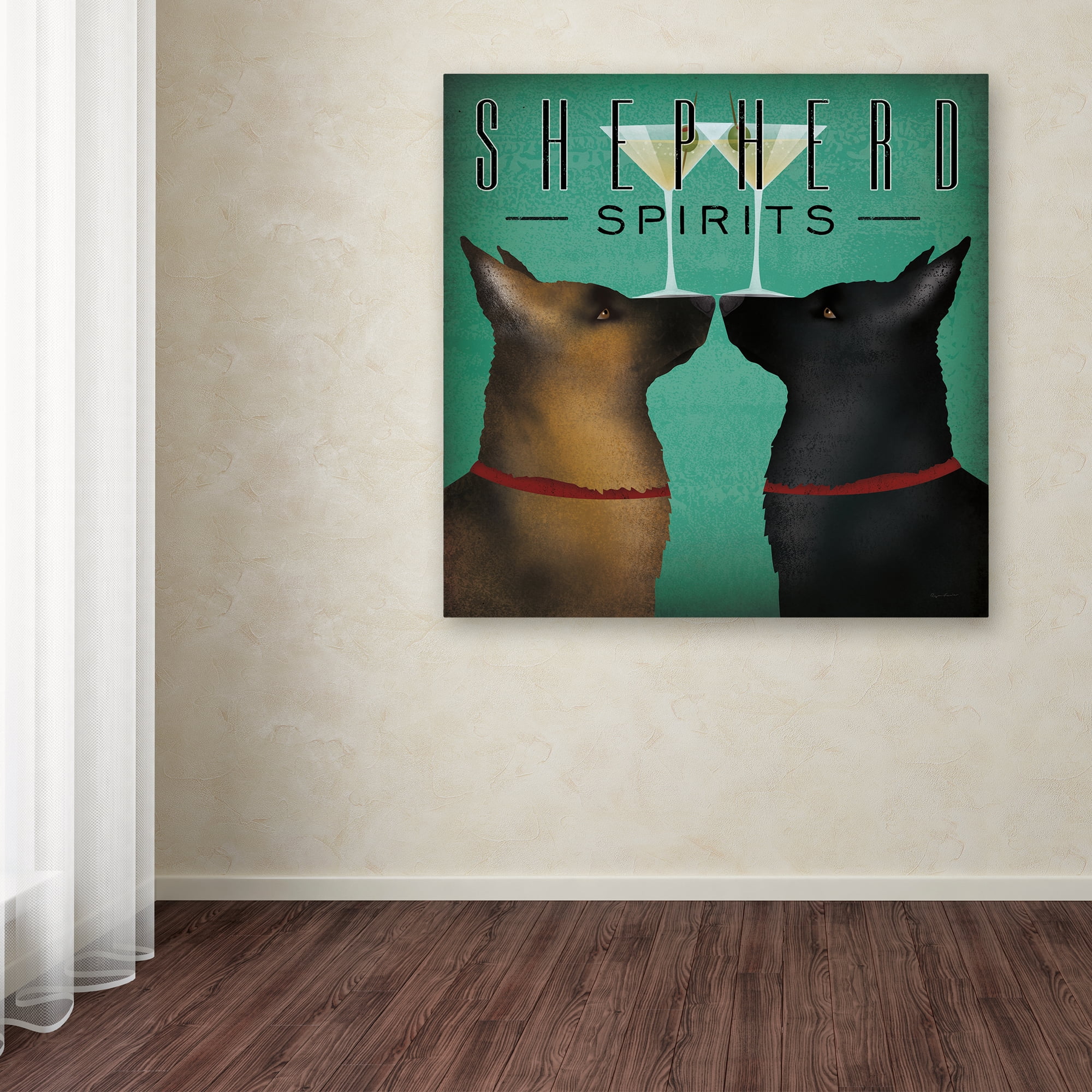 Trademark Fine Art 'Double Shepherd Martini' Canvas Art by Ryan Fowler