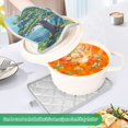 thumbnail image 3 of Yayeee Pot Holders Kitchen Heat Resistant with Pocket 7"x9.8" Cotton Oven Cooking Hot Pads, Blue Mountain, 3 of 7