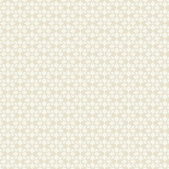 Chesapeake Phlox Khaki Floral Stamp Wallpaper