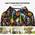 thumbnail image 6 of Hoodies for Women - pumpkins skull halloween Comfrt Colour Drawstring Women'S Fashion Hoodies & Sweatshirts, Fall Outfits Clothes for Women 2024 Pullover with Kangaroo Pocket, 6 of 7
