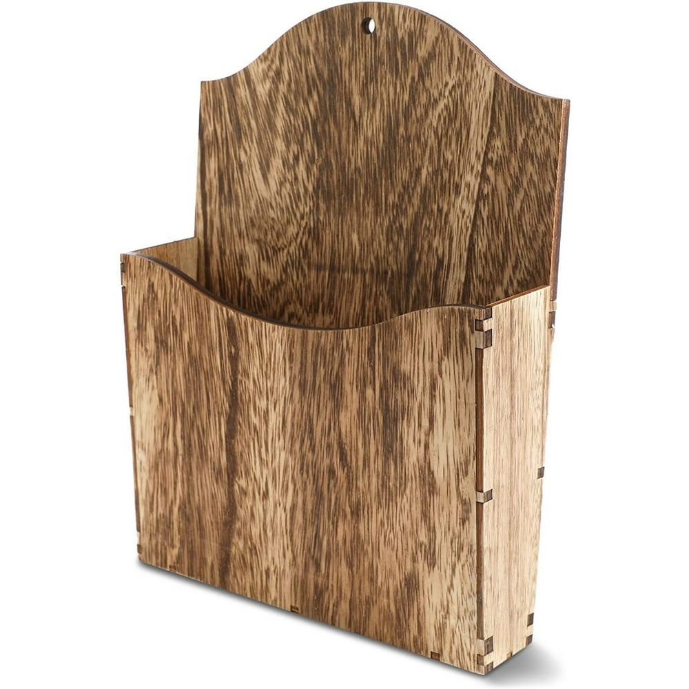 Juvale Wood Magazine Holder Magazine Rack, Wall Mounted Document