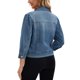 thumbnail image 3 of Abrigo de mujer INSPIRE CHIC, chaqueta de mezclilla con cuello plano, botones, mangas 3/4, lavado, cropped, talla 2XL, azul oscuro, 3 of 6