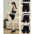 thumbnail image 5 of alcepopk Girls Athletic Shorts Kids Workout High Waisted Volleyball Shorts Yoga Dance Gymnastics Shorts(Black,3-4 Years), 5 of 7