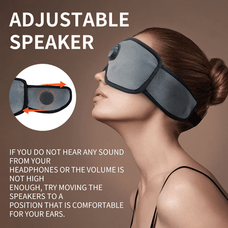 3D Bluetooth Sleep Headphone Eye Mask - Surround Music for Travel, Meditation & Sleep