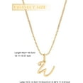thumbnail image 2 of 1pc Brass Chain & 304 Stainless Steel Letter Pendant Necklaces Lead Free & Nickel Free & Cadmium Free Golden Letter W 18.11 inch(46cm)~18.31 inch(46.5cm) Letter: 10.5~12.5x3~15.5mm, 2 of 4