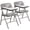 Set of 2, variant on Ralph Premium Steel Folding Chair with Right Handed Tablet Arm