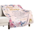 thumbnail image 3 of Yibo Birthday Unique Birthday Gift for Mom Blankets Gift Blanket Flannel Soft and Comfortable Anti-static Bed Sofa Blanket, 3 of 7
