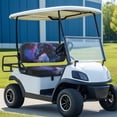 thumbnail image 5 of Pzuqiu Golf Seat Covers Easy to Clean Polyester, Compatible with Golf Cart Outdoor, for Club Car Precedent Ezgo, Galaxy Horse in Forest, 5 of 10