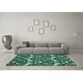 thumbnail image 3 of Ahgly Company Indoor Rectangle Abstract Turquoise Blue Modern Area Rugs, 2' x 5', 3 of 4