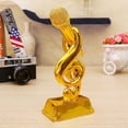 thumbnail image 4 of Golden Resin Melody Speaker Trophy, Singing Champion Award, Desk Decor for Audio Enthusiasts, Musicians, and DJs, 4 of 5