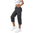 thumbnail image 3 of LEKODE Womens Capri Pants Boho Pants for Women Golf Pants Summer Pants for Women Sweatpants Women Athletic Pants for Women Cargo Pants Women Ladies Pants Dark Gray XL, 3 of 5