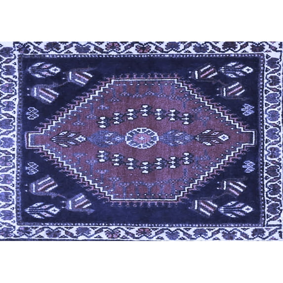 Ahgly Company Indoor Rectangle Persian Blue Traditional Area Rugs, 2' x 4'