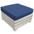 thumbnail image 1 of TK Classic Ottoman Carré en Osier pour Patio, Bleu Marine, 1 of 1