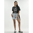 thumbnail image 2 of No Boundaries Boxy Cropped Graphic Tee with Short Sleeves, Women's, 2 of 5
