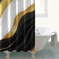 thumbnail image 4 of Black White Gold Marble Pattern Shower Curtain 84"x72" ,Bathroom Decorative Shower Curtains Set with 12 Hooks,Modern Waterproof Washable Shower Curtain, 4 of 6
