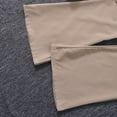 thumbnail image 6 of CPNG Girl's Summer Formal Wear 2 Piece Outfits Teen Girls Puff Sleeve Belted Blouse Top and Bell Bottom Pants Set(Khaki,5 Years), 6 of 9