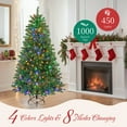 thumbnail image 2 of MCQ 7.5FT Prelit Artificial Christmas Tree, Realistic Spruce Design, Premium Multicolor LED Lights, 2 of 8
