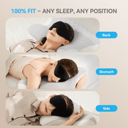 Restnature Sleep Mask, 100% Blackout, Adjustable & Secure Fit, Black Eye Mask for Sleeping
