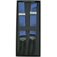 thumbnail image 1 of Dion Men's Carolina Blue / Navy Button-On Houndstooth Suspenders Suspender - One Size, 1 of 1