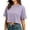 W10-Light Purple, variant on Rhuody Womens T Shirts Short Sleeve Summer Cropped T Shirt Short Loose Fit Round Neck Sporty Tee Classic Women Clothing Brick Red