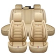 thumbnail image 4 of OTOEZ Car Seat Covers Luxury Leather 5-Seats Full Set Protector Universal for Auto Sedan SUV, 4 of 11