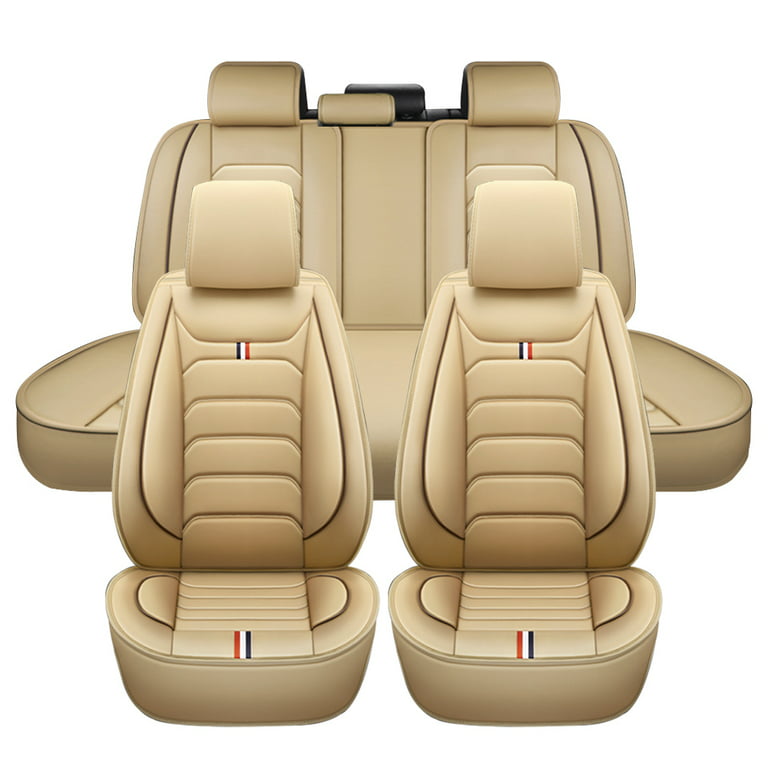 OTOEZ Car Seat Covers Luxury Leather 5-Seats Full Set Protector Universal for  Auto Sedan SUV 