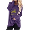 thumbnail image 1 of Camisas Navideñas Para Mujer Tops de Manga Larga Moda Navidad Impreso Cuello Redondo Kink Blusa Informal Odeerbi ODB199193, 1 of 5