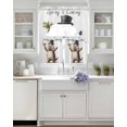 thumbnail image 4 of Groundhog Day Kitchen Curtains Sets for Windows 3 Piece, Spring Cute Brown Aniamls Carrot Kitchen Curtains and Valances Tier Set 36 Inch Length Swag Curtain for Living Room Cafe Bathroom Bedroom, 4 of 6