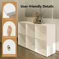 thumbnail image 5 of 4 Pack 6 Cube Organizer White 36in Cube Bookshelf ,6 Cube Storage Organizer Display Shelf,Open Home Storage Cabinet, 5 of 10