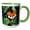 Green/White, variant on 3drose, Funny Cute Red Fox in the Forest Cartoon, 11oz Two-tone Blue Mug