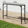 thumbnail image 3 of Outsunny 55" Outdoor Bar Table with Built-In Bottle Opener, Steel Frame, 3 of 10