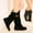 Black, variant on Babysbule Women's Boot Fashion Retro Women Flock Solid Color Flat Slip-On Middle Tube Booties Round Toe Shoes