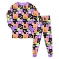 thumbnail image 4 of Kakishop Kids' Sibling Matching Halloween and Holiday Pajama Sets 2 Pcs PJS (Purple,6-7 Years), 4 of 9