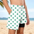 thumbnail image 4 of Zpanxa Boys Polyester Shorts Print Pattern with Double Layer Pockets Elastic Waistband Beach Sports Shorts 9 Years, 4 of 7