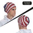 thumbnail image 6 of Naloa America Flag Glitter Beanie for Men Women Knitted Unisex Winter Hat Beanies Cap Knit Cuffed Beanies Hats, 6 of 7
