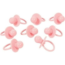 Delightful Pink Baby Shower Large Pacifier Charms - 2.38" x 1.38" (Pack of 8) -
