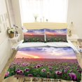 thumbnail image 1 of 3D Sunset Sky Purple Floral Funda nórdica Juego de cama Funda nórdica Fundas de almohada, 1 of 3