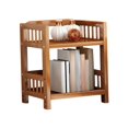 thumbnail image 2 of Estante de esquina de bambú Gabinete de almacenamiento de muebles Independiente Moderno Ahorro de espacio Gabinete de esquina de dos capas Estante de , 35cmx30cmx50cm, 2 of 9