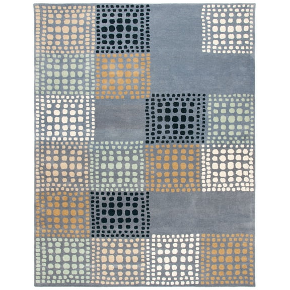 SAFAVIEH Wyndham Rida Geometric Wool Area Rug, Grey/Multi, 8' x 10'